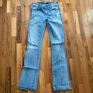 7 of all man kind light wash skinny boot cut jeans size 26